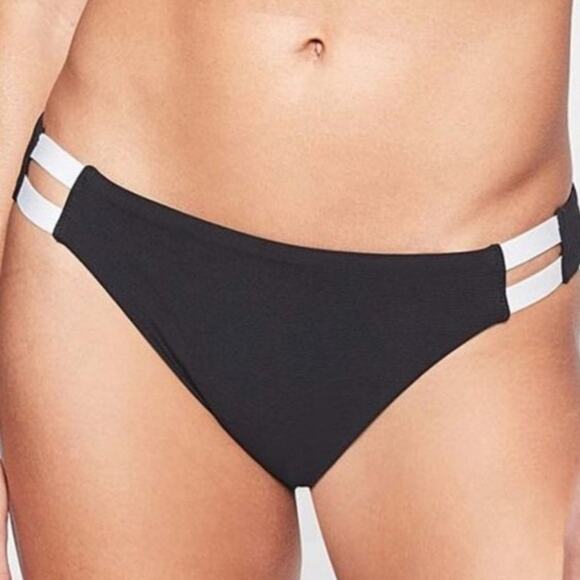Athleta Cloudbreak Rib Bottom Black Bikini Swim - Picture 1 of 8